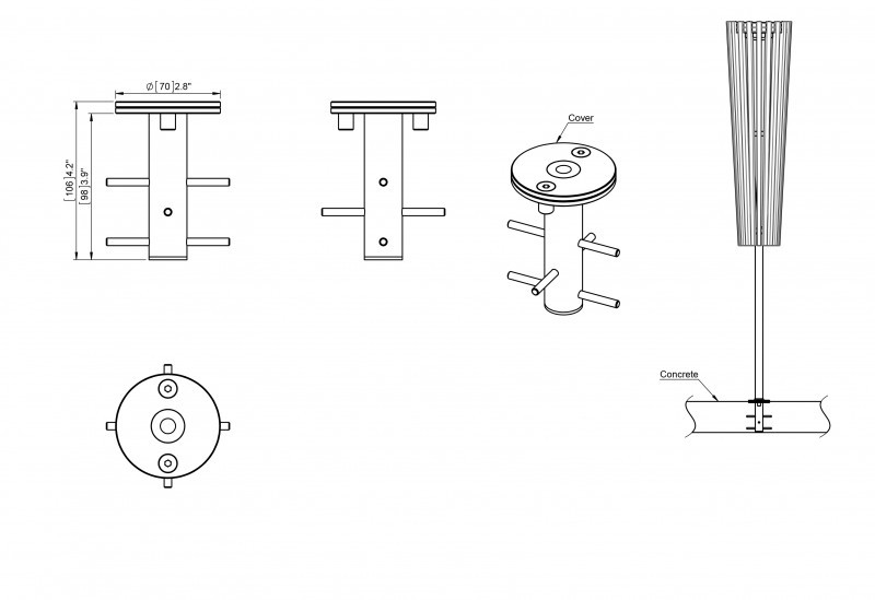 Lumen Anchor for floor Standing Lamp Ref. 613